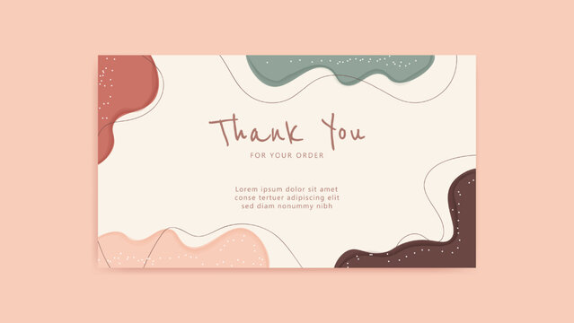 Thank You Card Template, Customer Business Card, Aesthetic Greeting Template, Printable Custom Small Business Card