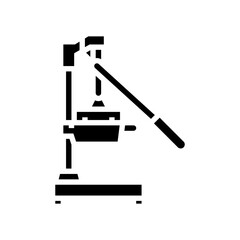 juicer pomegranate glyph icon vector. juicer pomegranate sign. isolated symbol illustration