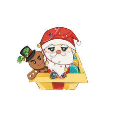 santa claus with gifts