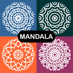 vector mandala set. templates for design