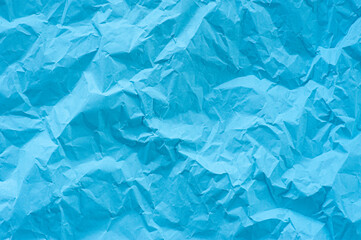 wrinkled blue paper texture background