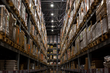 warehouse in big supermarket 