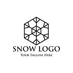 snow logo icon illustration vector design template premium quality