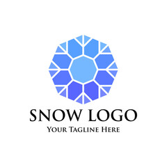 snow logo icon illustration vector design template premium quality
