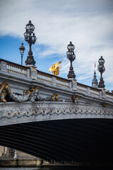 Fototapeta premium Alexandre III Bridge in Paris, France