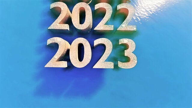 Happy New Year 2023, previous year 2022