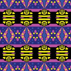 Abstract Neon Colors Retro Pattern