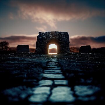 Winter Solstice At Newgrange Tomb In Ireland