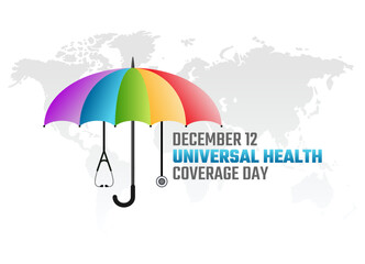 vector graphic of universal health coverage day good for universal health coverage day celebration. flat design. flyer design.flat illustration.