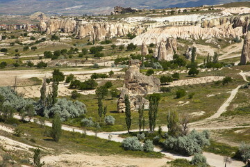 Rock formation at the hiking track between Göreme and Cavusin in Cappadocia,Nevsehir Province,Turkey
