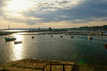 Camaret, most western town on the peninsula of Crozon at sunset.