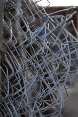 gray fence wire as background