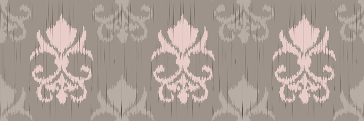 Ikat Damask Scandinavian embroidery, ikat seamless tribal Aztec, Motif Vector Digital textile Asian Design ancient art for Prints Fabric saree Mughal Swaths texture Kurti Kurtis Kurtas