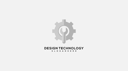 gear technology logo Icon Design vector