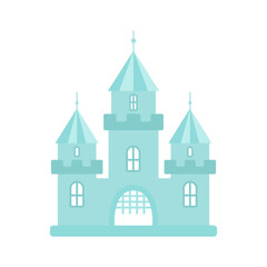 Fototapeta premium Cartoon princess castle. Medieval house. Magic kingdom