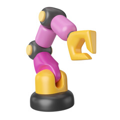 Industrial Robot 3D Illustration Icon