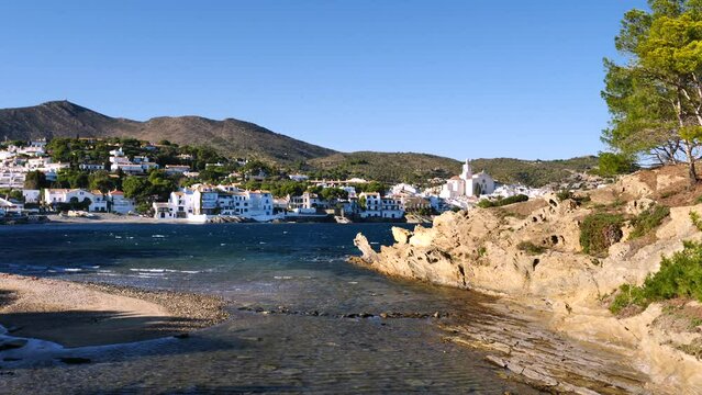 cadaques city landscape and Mediterranean Sea- Costa Brava in Spain