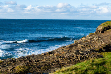 Fototapeta na wymiar Downpatrick head. View of the Atlantic Ocean. Northern Ireland.