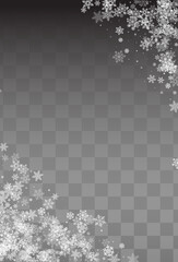 White Snow Vector Transparent Background.