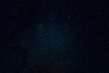 Night sky with stars and milky way. Beautiful Astronomical abstract background texture