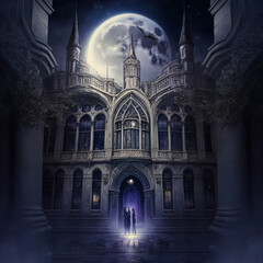 Fantasy academy. Gothic building. Great for urban fantasy, vampire and other stories. 