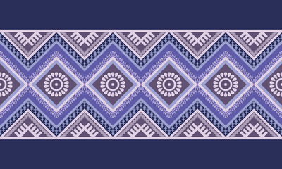 Obraz premium Ethnic pattern with flowers designed for fabric or paper printing.