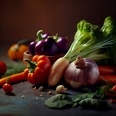 vegetables on the table