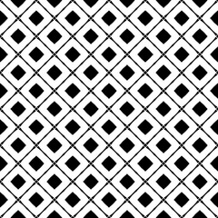 Black and white seamless abstract pattern. Background and backdrop. Grayscale ornamental design. Mosaic ornaments. Vector graphic illustration. EPS10.