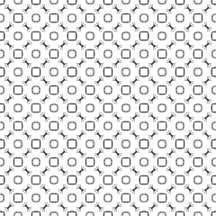 Black and white seamless abstract pattern. Background and backdrop. Grayscale ornamental design. Mosaic ornaments. Vector graphic illustration. EPS10.
