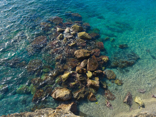 Rocks on the Blue Beach in Monterosso al Mare.