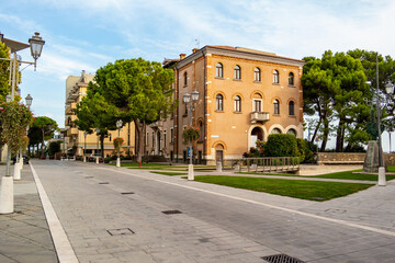 View of a street in Grado, Friuli Venezia Giulia - Italy - obrazy, fototapety, plakaty