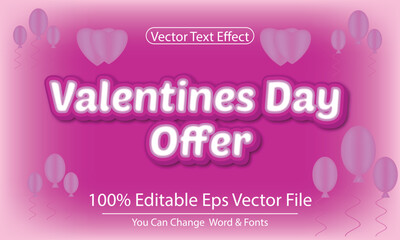 Valentine's day Offers text effect
