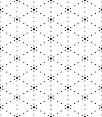 Black and white seamless abstract pattern. Background and backdrop. Grayscale ornamental design. Mosaic ornaments. Vector graphic illustration. EPS10.