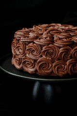 chocolate cake on plate