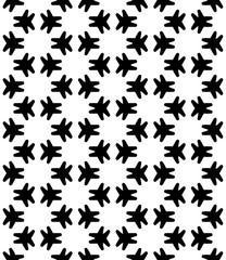 Black and white seamless abstract pattern. Background and backdrop. Grayscale ornamental design. Mosaic ornaments. Vector graphic illustration. EPS10.