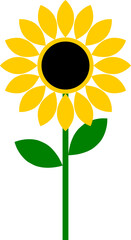 Isolated Simple Sunflower Icon. Vector image.