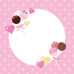 Valentine's Day material. various kinds of chocolate. Frame design.