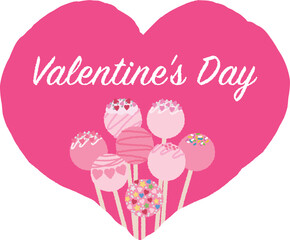 Valentine's Day material. various kinds of chocolate. Frame design.