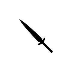 Dagger icon. Simple style knife company big sale poster background symbol. Dagger brand logo design element. Dagger t-shirt printing. vector for sticker.