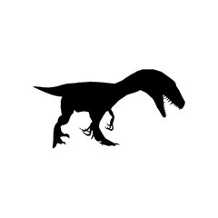 Dinosaur icon. Simple style dinosaur museum poster background symbol. Dinosaur brand logo design element. Dinosaur t-shirt printing. vector for sticker.