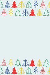 Christmas trees. Concept of winter background. Vector illustration