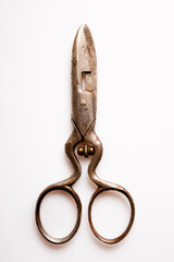 vintage scissors, isolated