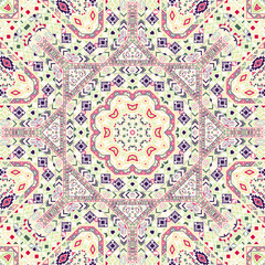 Abstract seamless pattern with geometric elements structure.