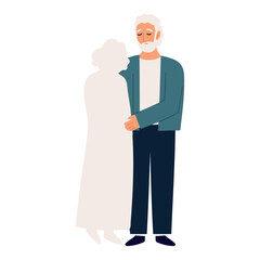 old man and soul of his wife