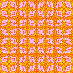 Creative floral geometry seamless vector tile pattern. Abstract flower repeating tiling wallpaper.