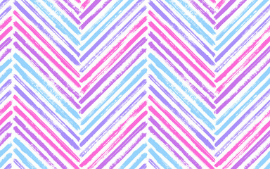 Brush stroke chevron zig zag seamless pattern.