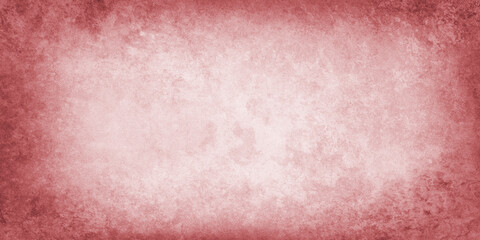 Red background texture, Christmas color background with white distressed center and dark red border grunge, textured stone rock pattern wall or paper for valentines day design or vintage wall mockup
