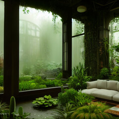 window in the garden