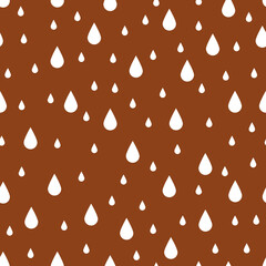 seamless pattern with drops on the orange background