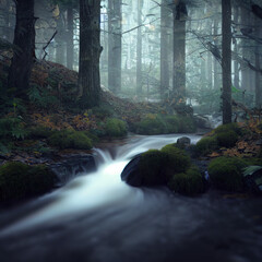 morning in the forest